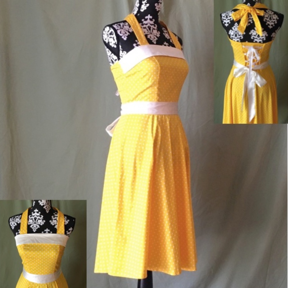 1950's Vintage Inspired Retro Halter Dress NWOT S